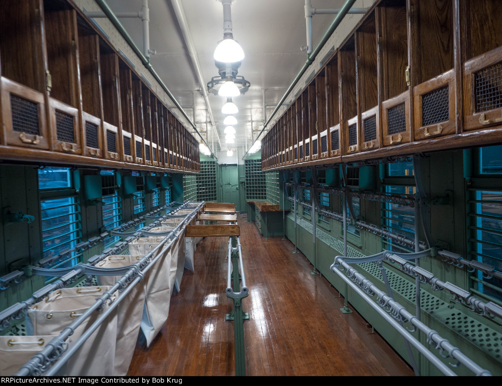 Interior of Railway Post Office Car 2330 /ex- Chicago Burlington & Quincy